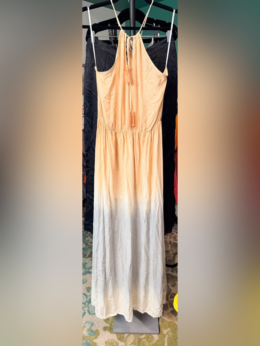 Lulu's Peach to Cream Ombre Maxi Skirt